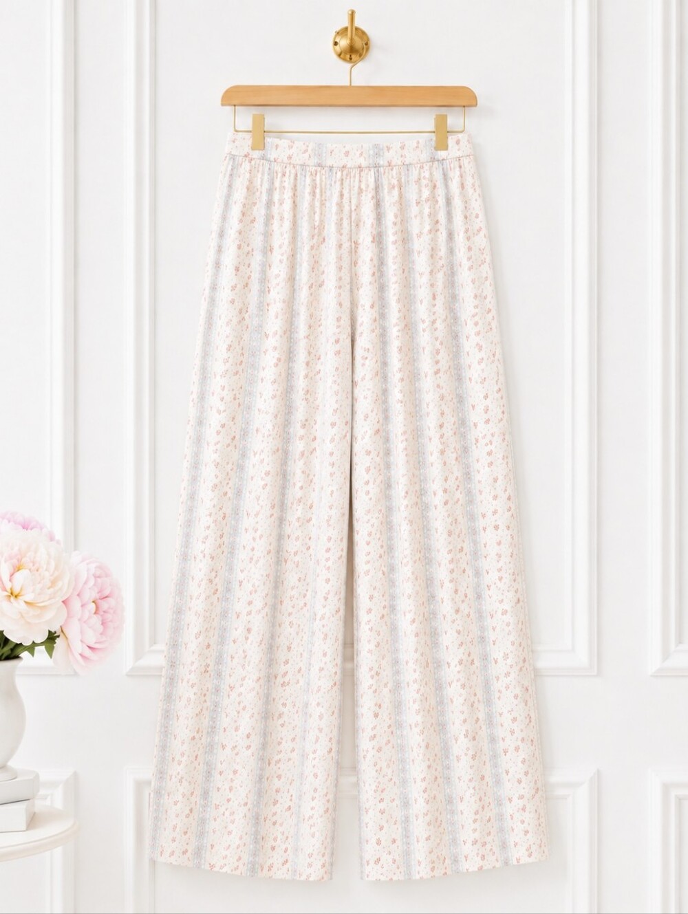 Cali 1850 NWT Linen Blend Wide Leg Lounge Pants Size M - Picture 6 of 10
